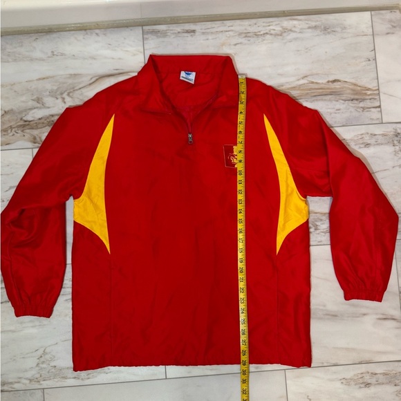 FUBU “Gorilla Face” Logo Red Quarter-Zip Windbreaker Jacket – Size Medium - Picture 4 of 8